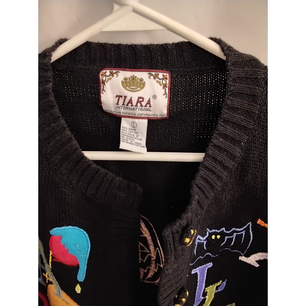 Tiara International Womens Knitted Happy Halloween Sweater - Picture 2 of 3